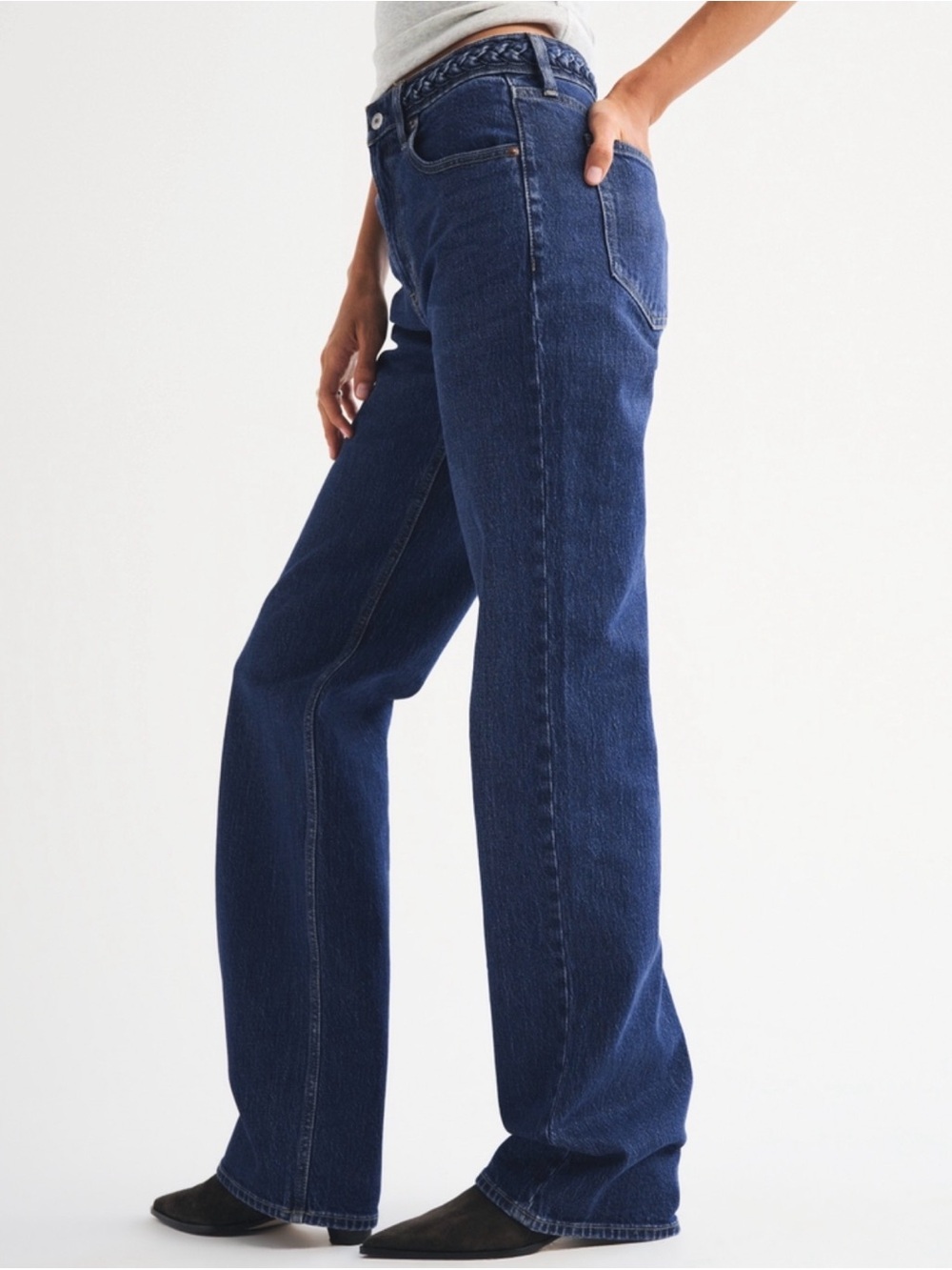 Abercrombie & Fitch Dark Blue Wide-Leg Jeans